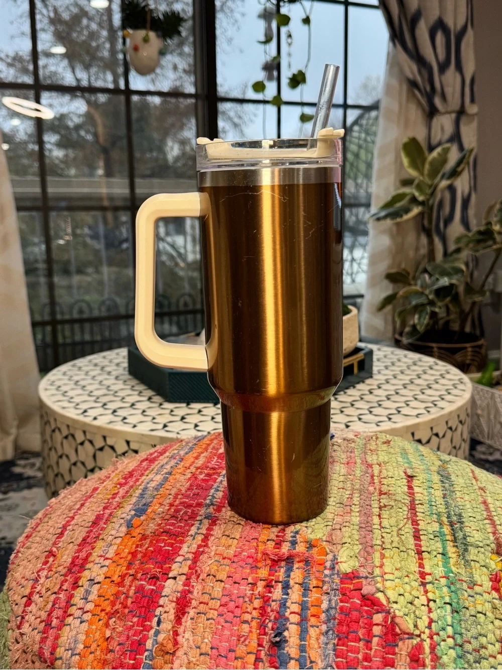 🥉Stanley Metallic GOLD/Bronze insulated Tumbler with Handle 40oz - Picture 4 of 9
